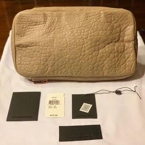 Alexander Wang AW Clutch Zippy Purse in Latte